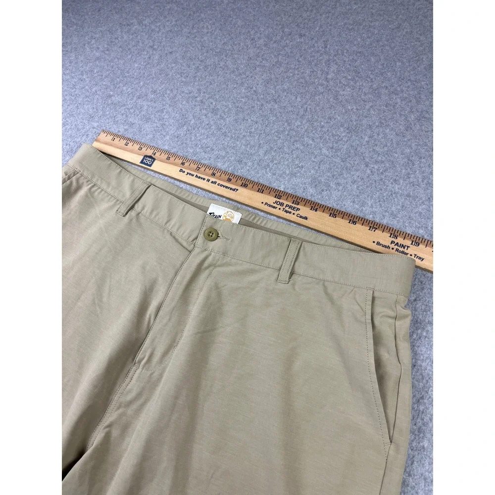 Reyn Spooner Performance Shorts Mens 38 Khaki Tan Stretch Golf Casual